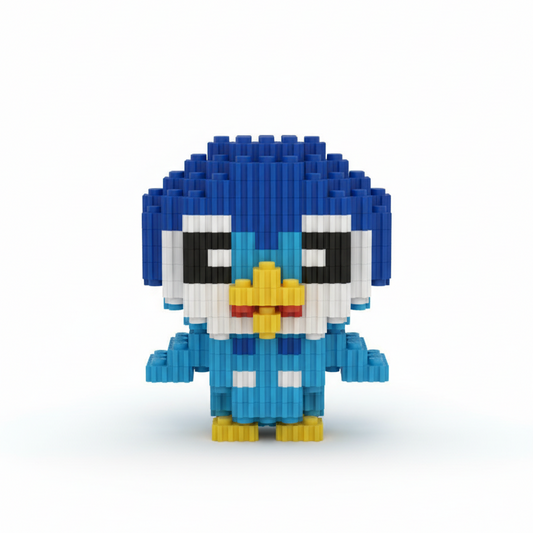 Figura pixel armable de Piplup de Pokémon