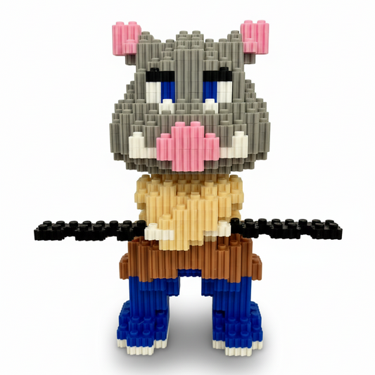Figura pixel armable de Inosuke de Demon Slayer