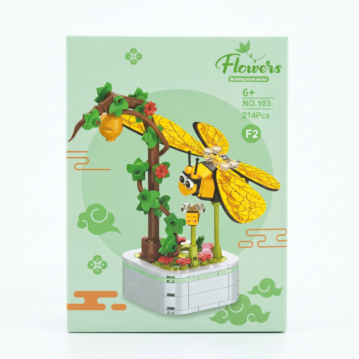 Set de Construcción Bloques Abeja y Flores