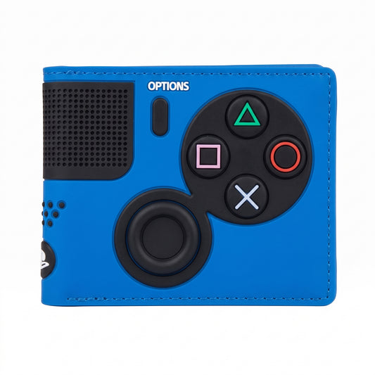 Billetera Control PlayStation Azul – ¡Toma el control de tu estilo!