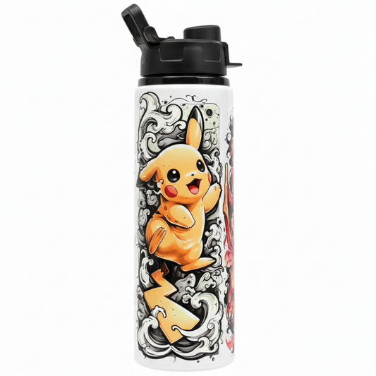 Botella de agua Pikachu, Charizard y Charmander de Pokémon