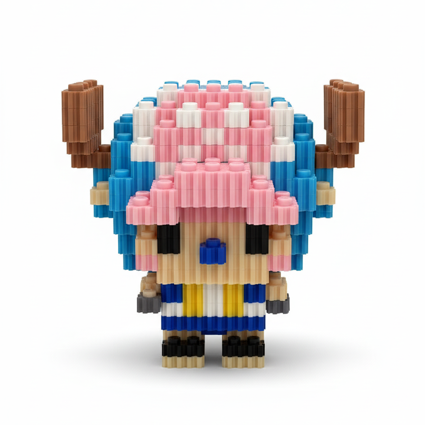 Figura pixel armable de Chopper de One Piece
