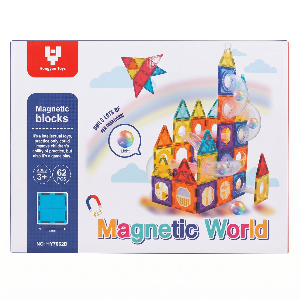 Set de Construcción "Magnetic World" con Tobogán de Canicas