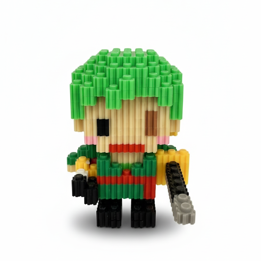 Figura pixel armable de Zoro de One Piece