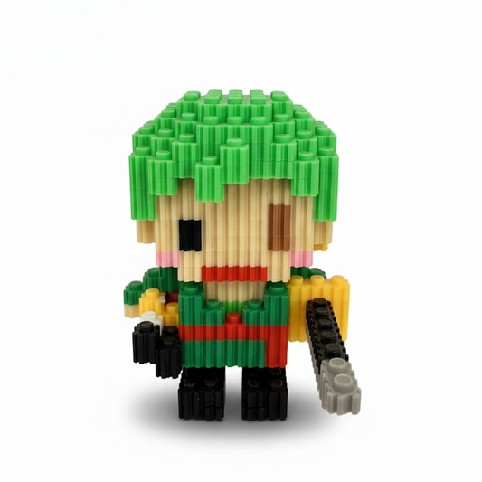 Figura pixel armable de Zoro de One Piece