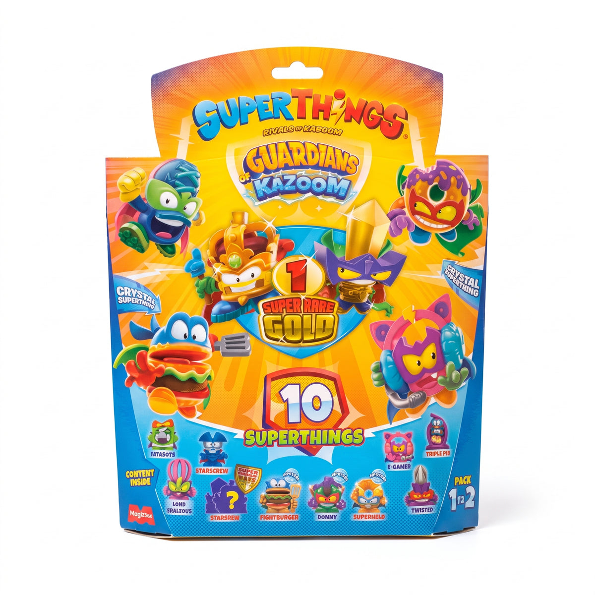 Pack de 10 Figuras SuperThings Guardians of Kazoom con 1 Figura Dorada Super Rara