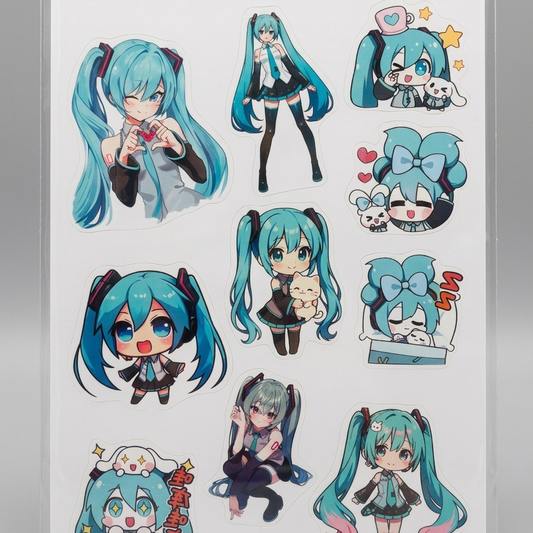 Hatsune Miku Hoja Stickers