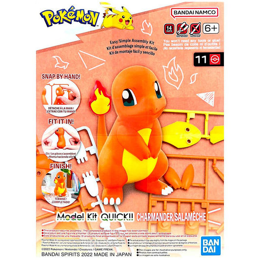 Bandai Hobby - Pokemon Model Kit Quick!! #11 Charmander (importación Usa) Bandai Figure (Charmander Pokemon Model Kit)