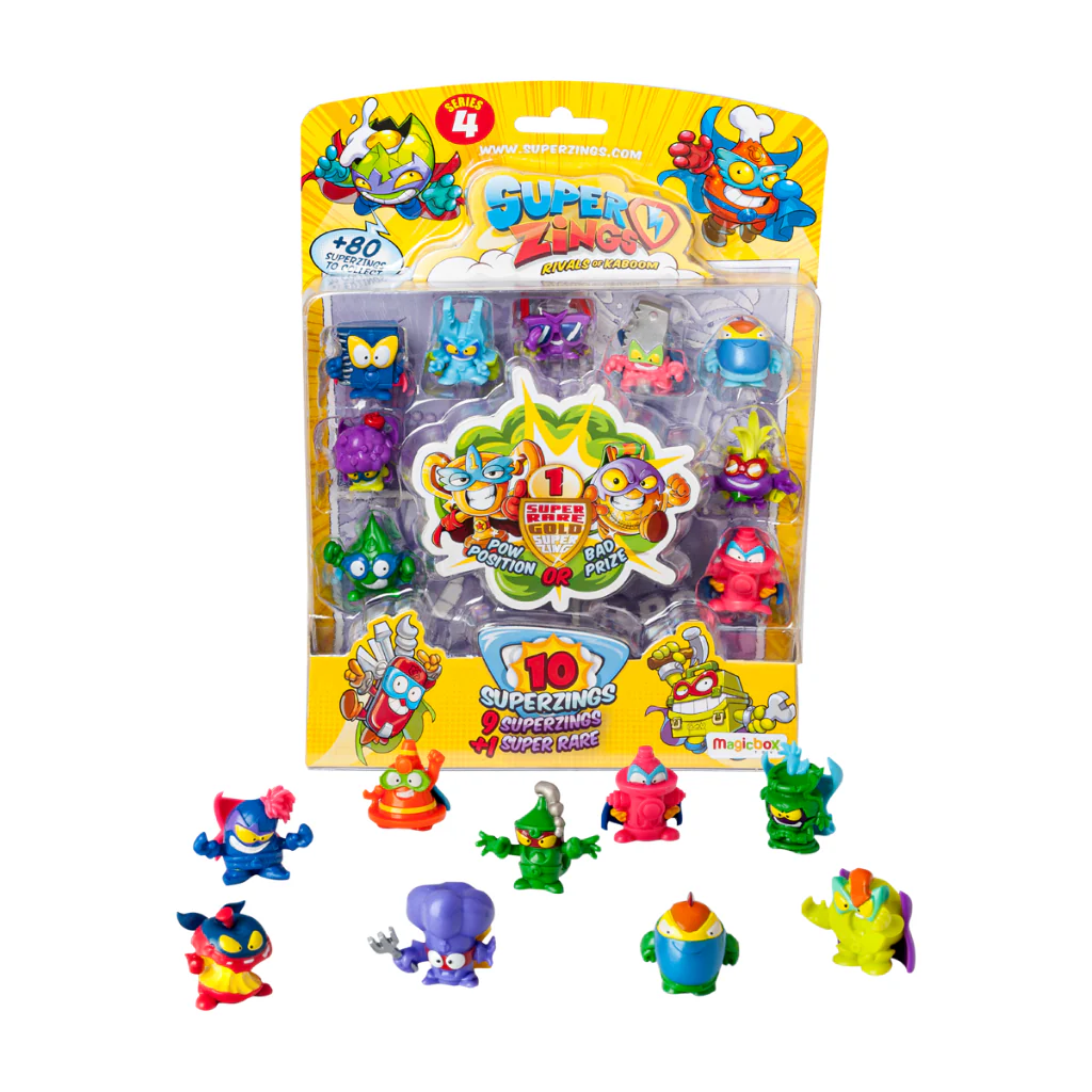 Pack de Figuras 10 unidades Serie 4
 (9 Superzings + 1 Super Rare)