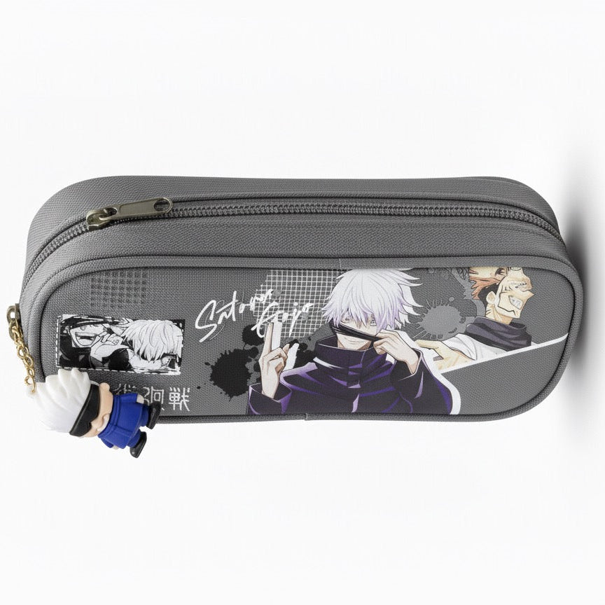 Estuche de lápices Satoru Gojo Gris (Jujutsu Kaisen)- Mobox