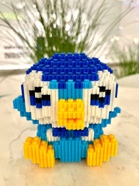 Figura pixel armable de Piplup mediano de Pokémon