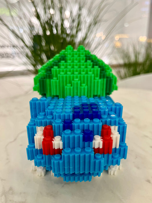 Figura pixel armable de Bulbasaur de Pokémon