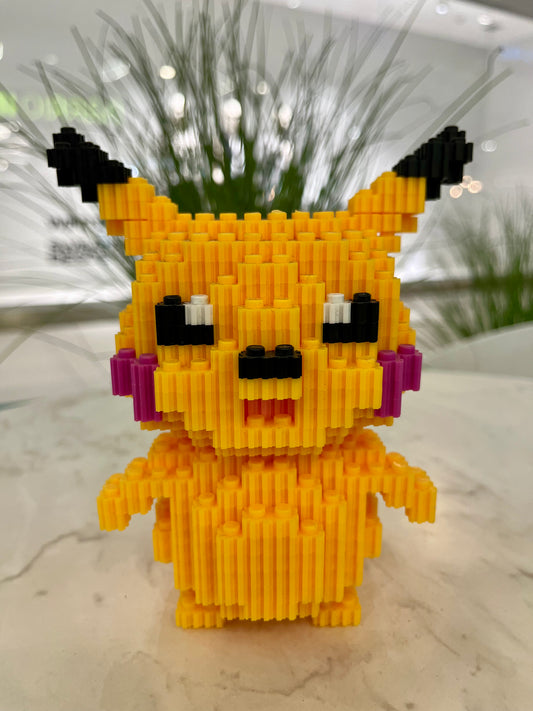 Figura pixel armable de Pikachu de Pokémon