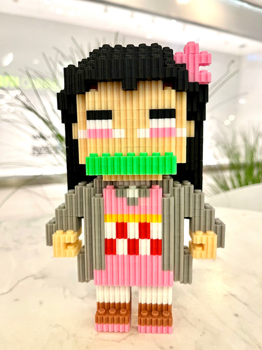Figura pixel armable de Nezuko de Demon Slayer
