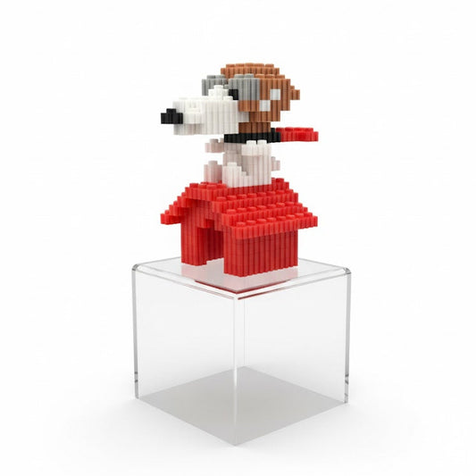 Figura Pixel 3D Snoopy sobre su Casa - Peanuts